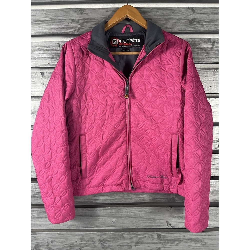 Predator Jacket Womens Small Pink Zip Up Thin Puffer Ski Skiing Snowboarding